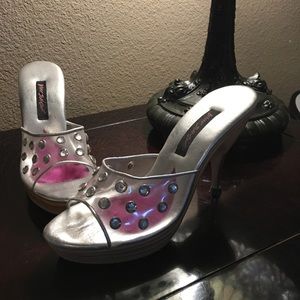 Betsey Johnson Silver Heels